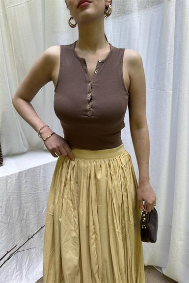 YIKAMA EFEKTLİ CROP TOP