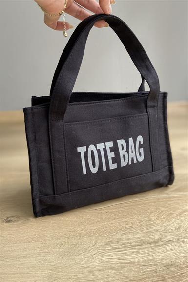 TOTE BAG BASKILI KANVAS ÇANTA