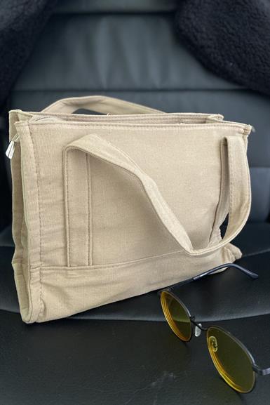 TOTE BAG BASKILI KANVAS ÇANTA