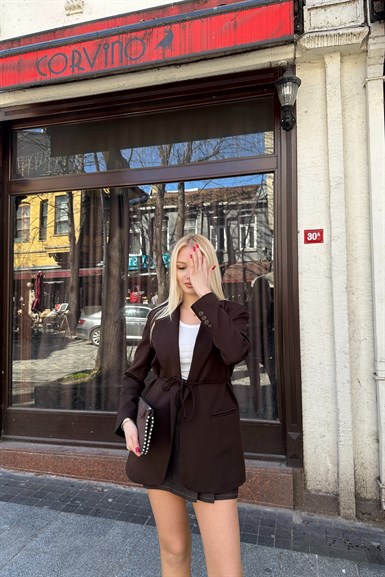 BAĞCIK DETAY BLAZER CEKET