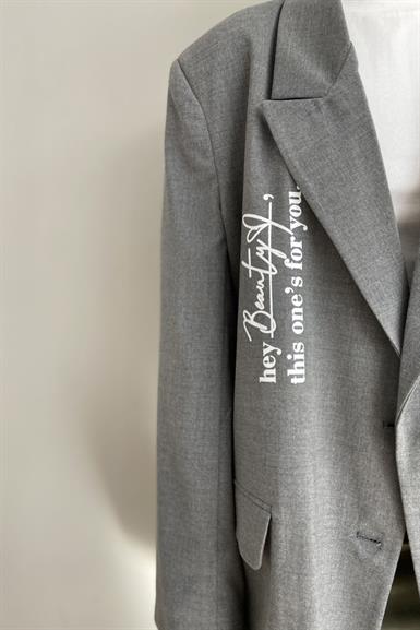 BASKI DETAY BLAZER CEKET
