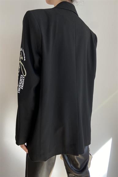 BASKI DETAY BLAZER CEKET