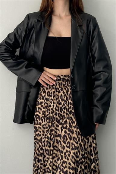 DERİ BLAZER CEKET