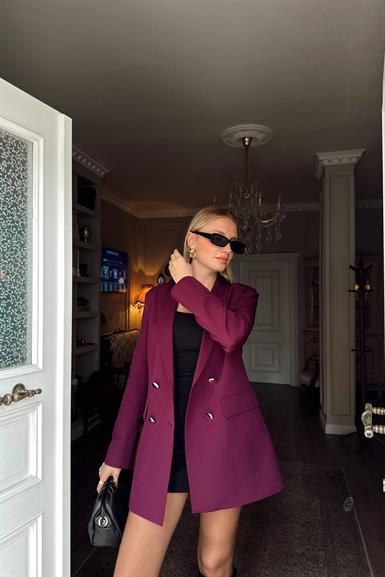 GOLD DÜĞME DETAY  BLAZER CEKET