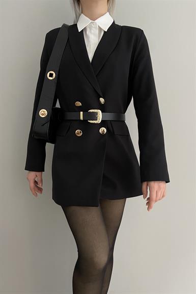 GOLD DÜĞME DETAY  BLAZER CEKET