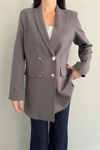 GOLD DÜĞME DETAY  BLAZER CEKET