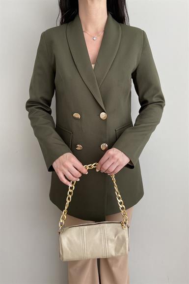 GOLD DÜĞME DETAY  BLAZER CEKET