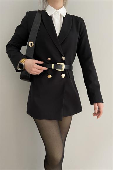 GOLD DÜĞME DETAY  BLAZER CEKET