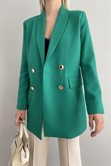 GOLD DÜĞME DETAY  BLAZER CEKET