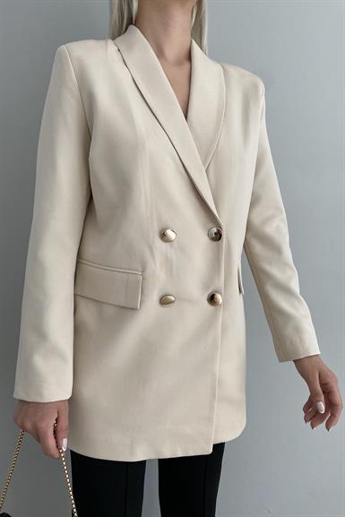 GOLD DÜĞME DETAY  BLAZER CEKET
