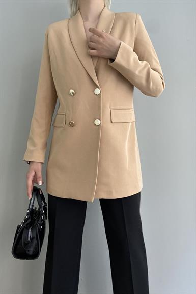 GOLD DÜĞME DETAY  BLAZER CEKET
