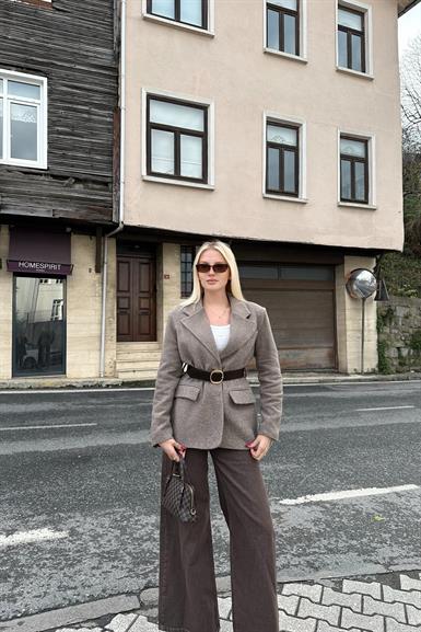 KEMER DETAYLI BLAZER CEKET