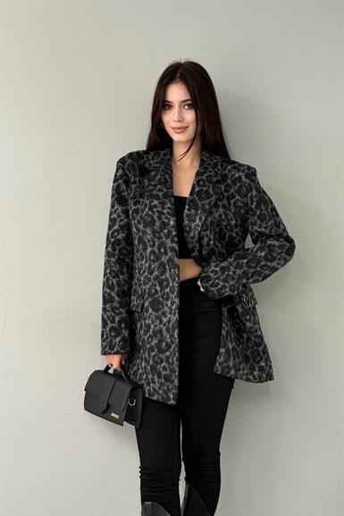 LEOPAR DESEN KAŞE CEKET