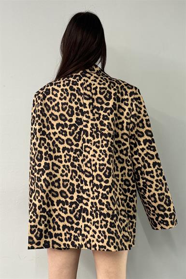 LEOPAR DESEN OVERSİZE CEKET