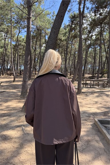 NAKIŞ DETAYLI BOMBER CEKET