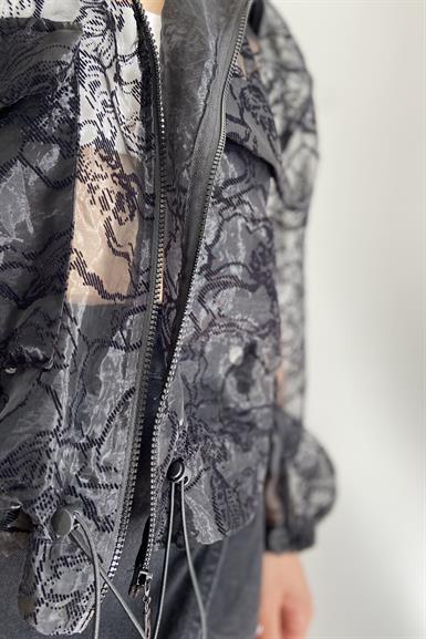 ORGANZE KUMAŞ BOMBER CEKET