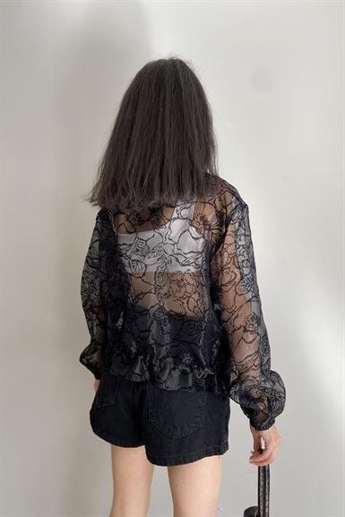 ORGANZE KUMAŞ BOMBER CEKET