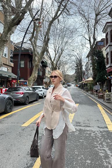 ŞİFON DETAYLI CEKET
