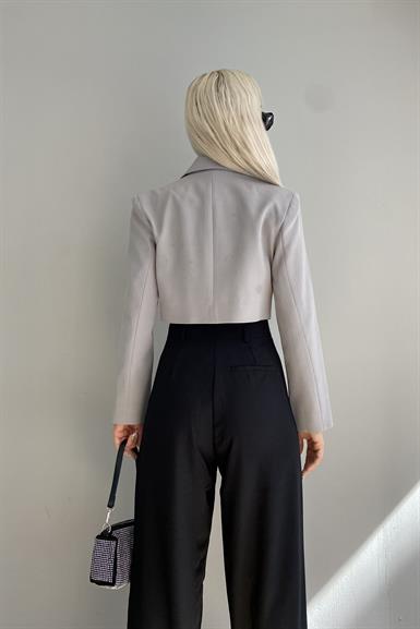 TEK DÜĞME CROP CEKET