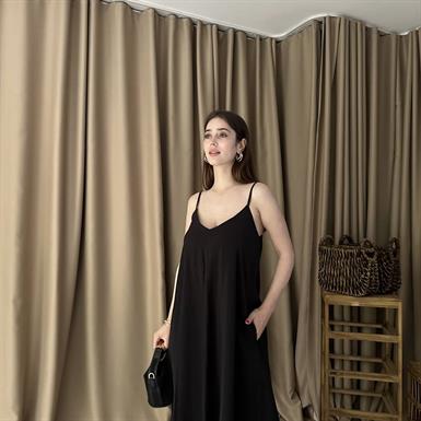 ASKILI TENCEL ELBİSE