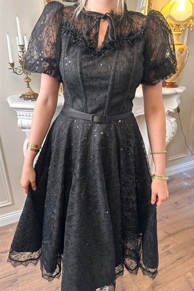 DANTEL DETAY ABİYE ELBİSE