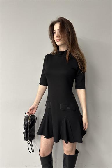 GODELİ KISA ELBİSE