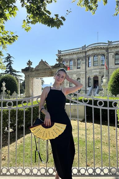 HALTER YAKA MİDİ ELBİSE