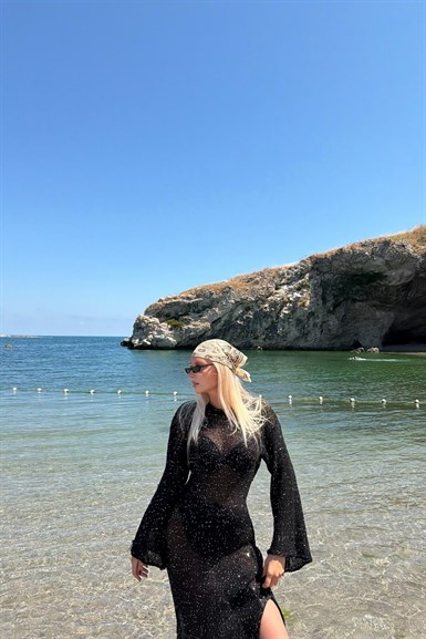 IŞILTILI TAM BOY TRIKO  BEACH ELBİSE
