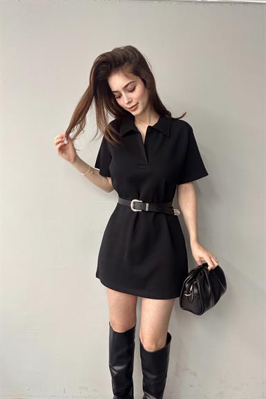 POLO YAKA ÖRME ELBİSE