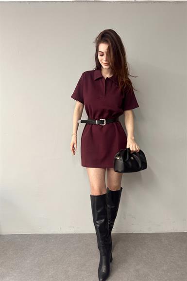 POLO YAKA ÖRME ELBİSE