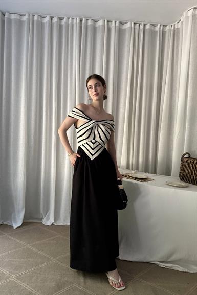 TRIKO GARNİLİ ELBİSE