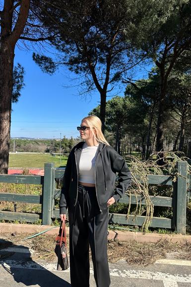 KANGURU CEPLİ KAPŞONLU SWEAT PANTOLON TAKIM