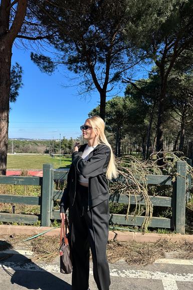KANGURU CEPLİ KAPŞONLU SWEAT PANTOLON TAKIM