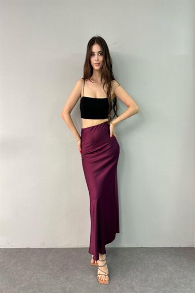 BEL LASTİKLİ SATEN ETEK