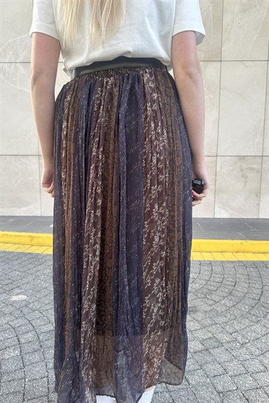 DESENLİ PİLİSELİ ŞİFON ETEK