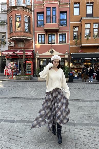 EKOSE DESEN AİSMETRİK ETEK