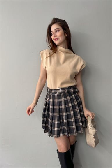 EKOSE DESEN PİLELİ ETEK