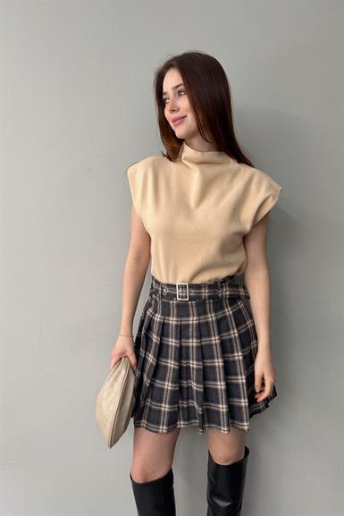 EKOSE DESEN PİLELİ ETEK