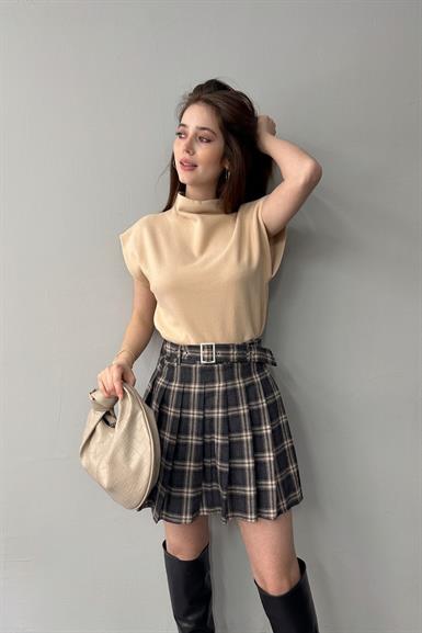 EKOSE DESEN PİLELİ ETEK