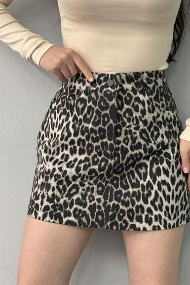 LEOPAR DESEN KISA ETEK