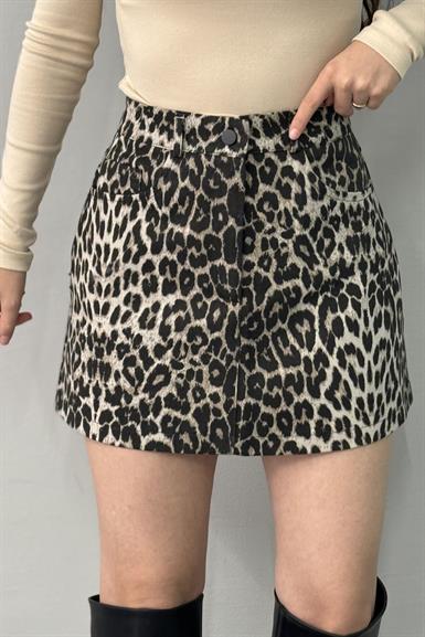 LEOPAR DESEN KISA ETEK