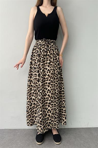 LEOPAR DESEN KLOŞ ETEK