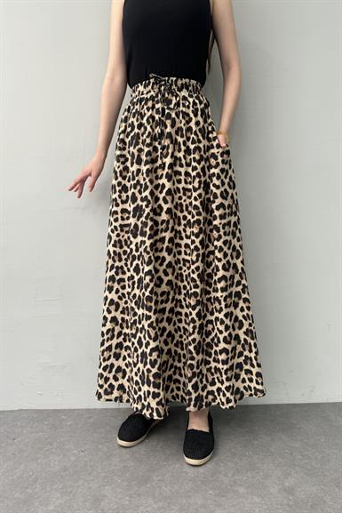LEOPAR DESEN KLOŞ ETEK