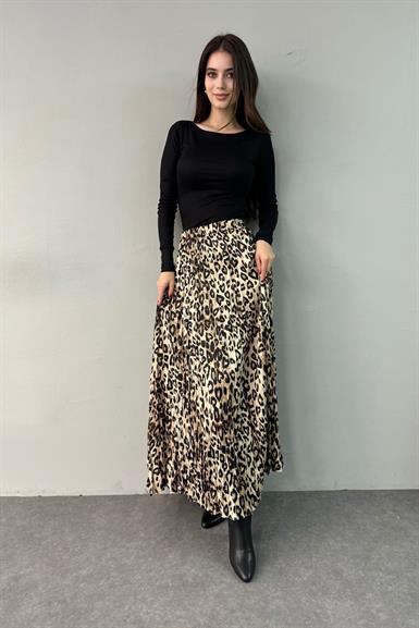 LEOPAR DESEN KRAJLI ETEK