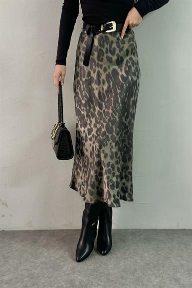 LEOPAR DESEN SATEN ETEK