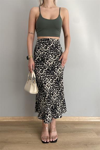 LEOPAR DESEN SATEN ETEK