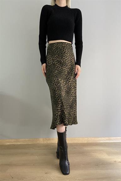 LEOPAR DESEN SATEN ETEK