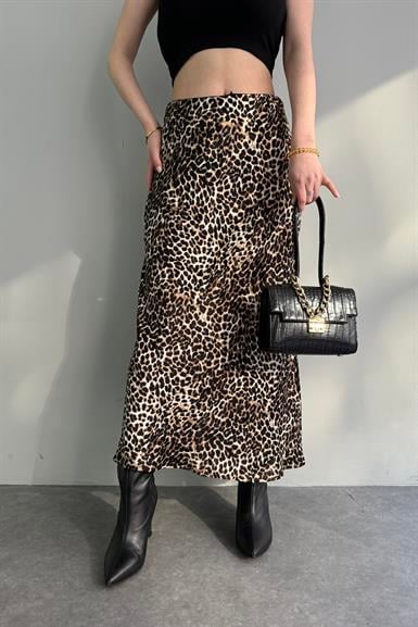 LEOPAR DESEN SATEN ETEK