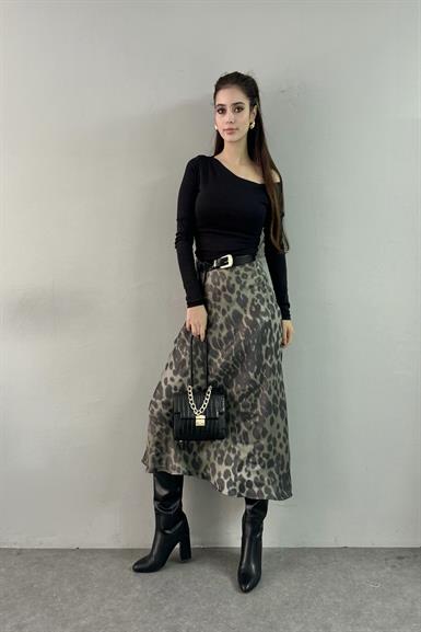 LEOPAR DESEN SATEN ETEK