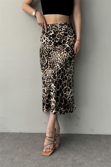 LEOPAR DESEN SATEN ETEK